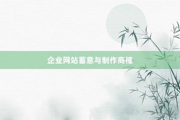 企业网站蓄意与制作商榷